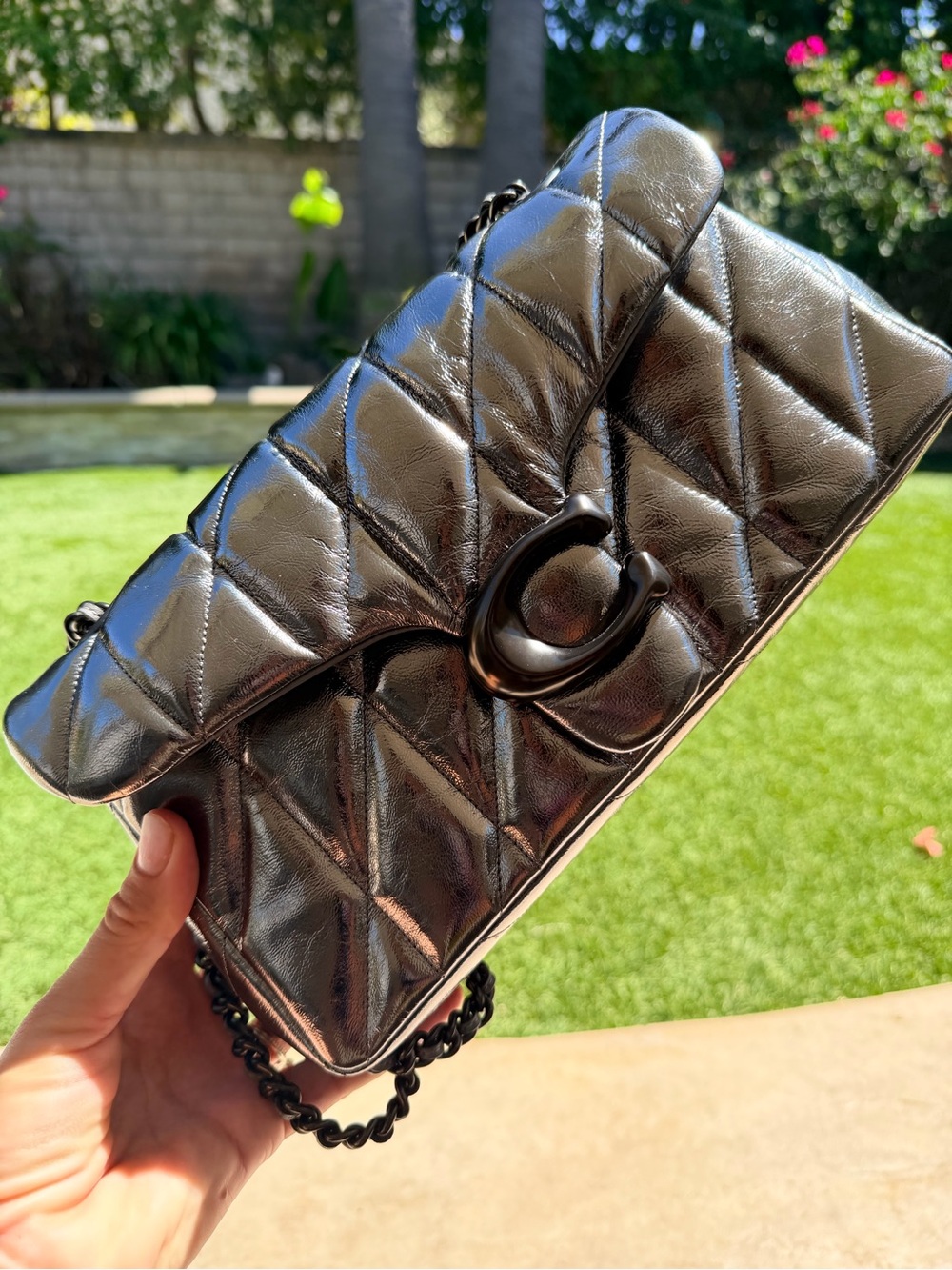 Coach Tabby 26’ Quilted Metallic  Shoulder Bag